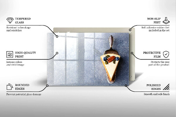 Glas Ceranfeldabdeckung Stück Kuchen