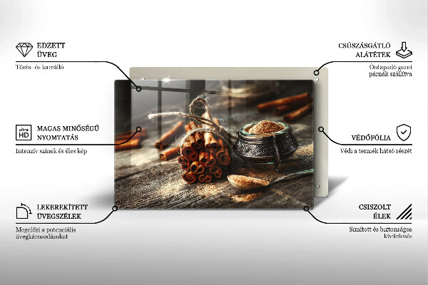 Glas Ceranfeldabdeckung Vanilleschoten