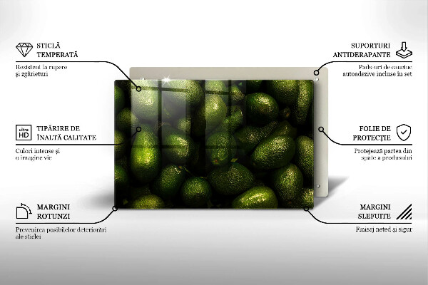 Glas Ceranfeldabdeckung Avocadofrucht