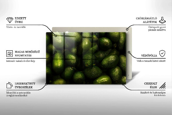 Glas Ceranfeldabdeckung Avocadofrucht