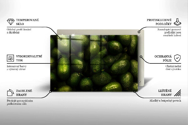 Glas Ceranfeldabdeckung Avocadofrucht