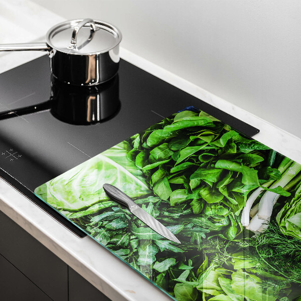 Glas Ceranfeldabdeckung Grünes Gemüse