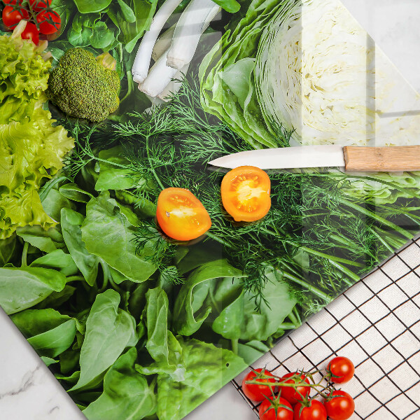 Glas Ceranfeldabdeckung Grünes Gemüse