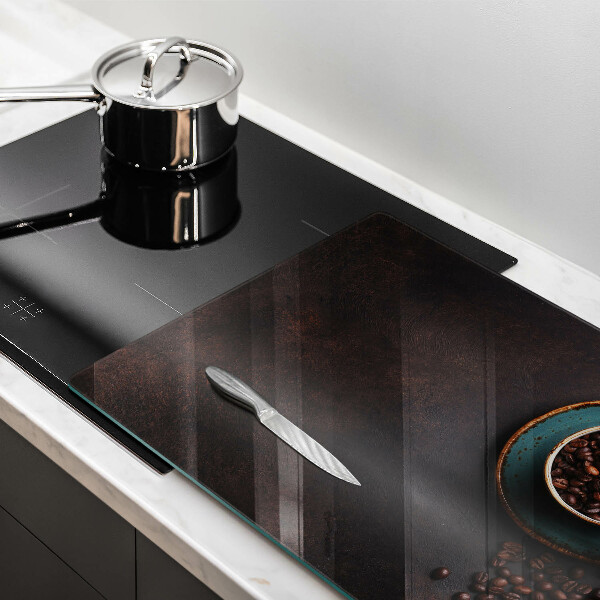 Glas Ceranfeldabdeckung Eine Tasse Kaffeebohnen