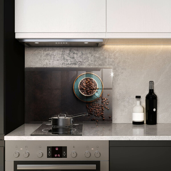 Glas Ceranfeldabdeckung Eine Tasse Kaffeebohnen