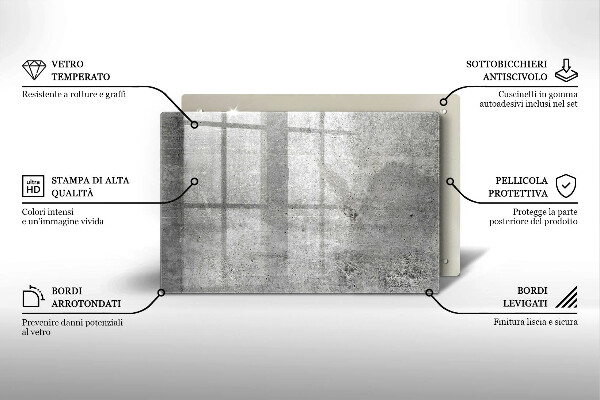 Glas Ceranfeldabdeckung Betonstruktur