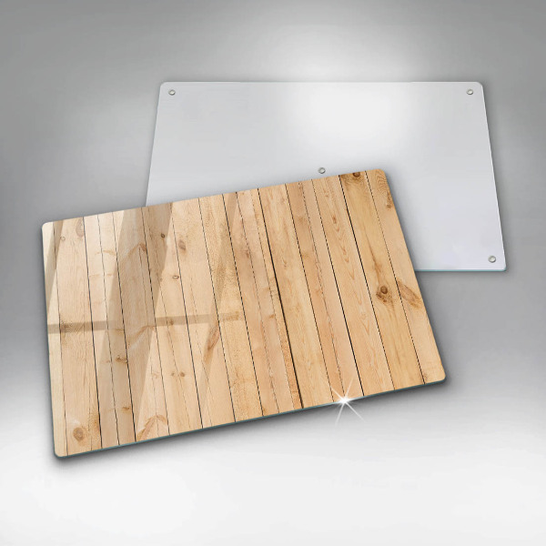 Glas Ceranfeldabdeckung Zarte Holzbretter