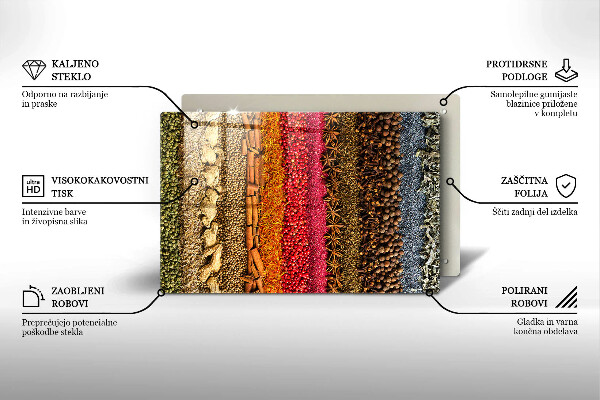 Glas Ceranfeldabdeckung Bunte Gewürze