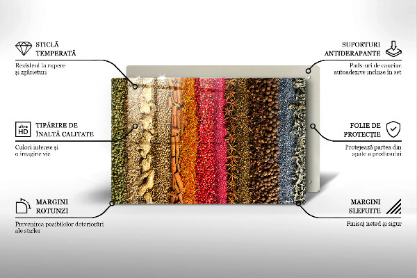Glas Ceranfeldabdeckung Bunte Gewürze
