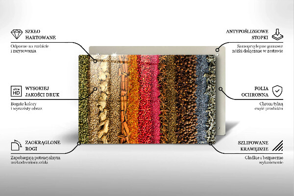 Glas Ceranfeldabdeckung Bunte Gewürze