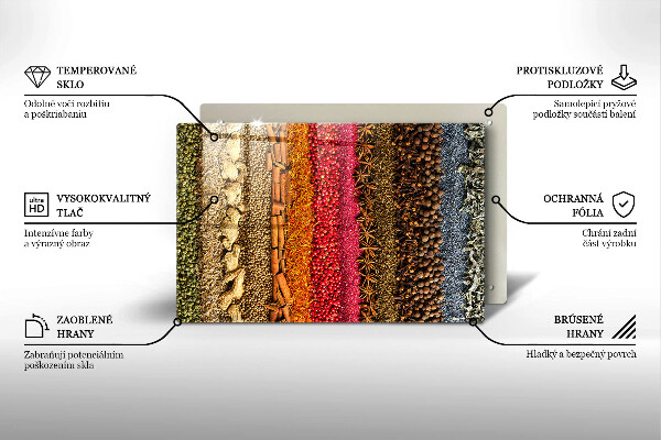 Glas Ceranfeldabdeckung Bunte Gewürze