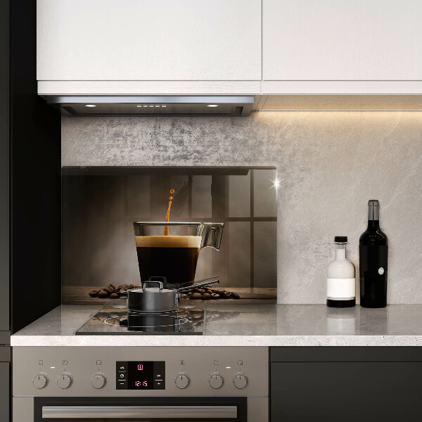 Glas Ceranfeldabdeckung Glas und Kaffeebohnen