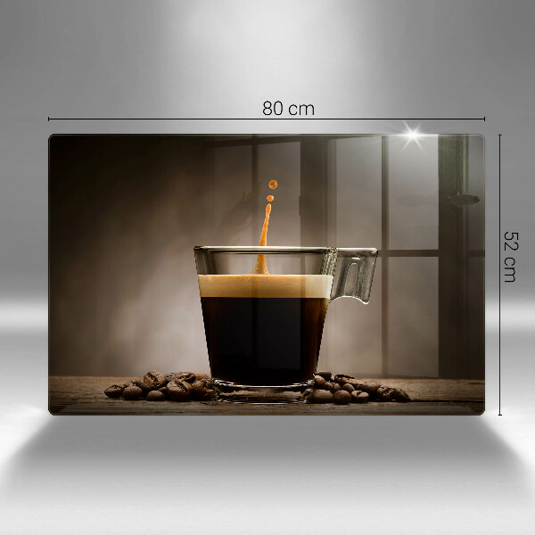 Glas Ceranfeldabdeckung Glas und Kaffeebohnen