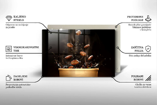 Glas Ceranfeldabdeckung Heiße Kaffeebohnen