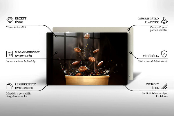 Glas Ceranfeldabdeckung Heiße Kaffeebohnen