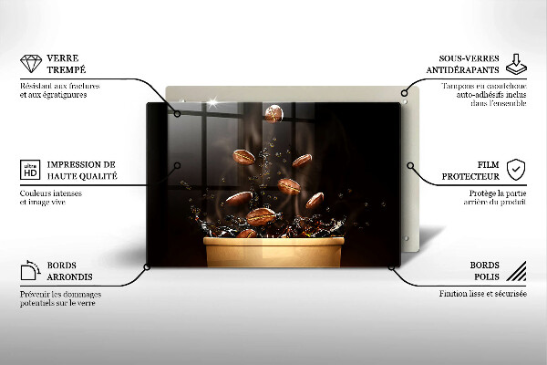 Glas Ceranfeldabdeckung Heiße Kaffeebohnen