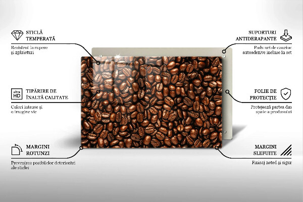 Glas Ceranfeldabdeckung Kaffeebohnen