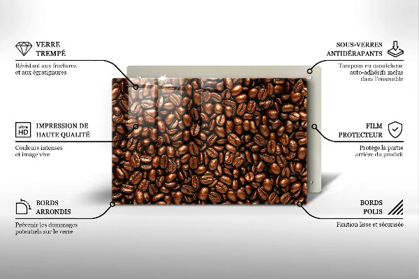 Glas Ceranfeldabdeckung Kaffeebohnen