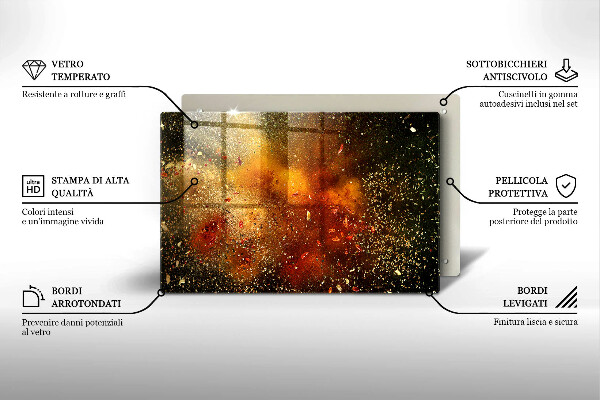 Glas Ceranfeldabdeckung Bunte Gewürze