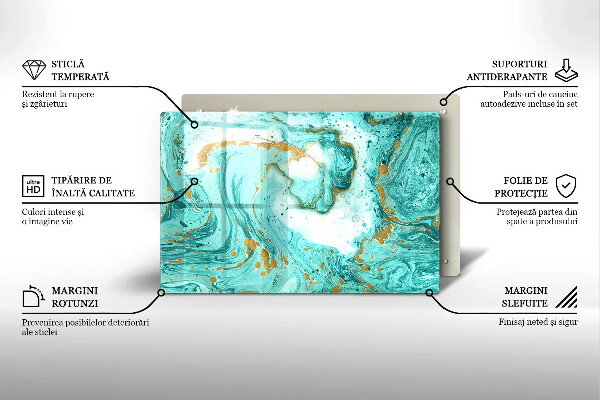 Glas Ceranfeldabdeckung Blaue Abstraktion