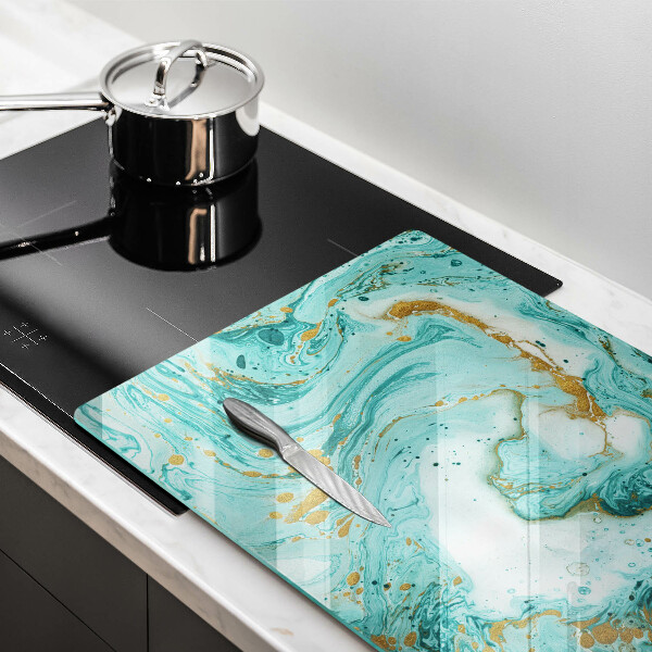 Glas Ceranfeldabdeckung Blaue Abstraktion