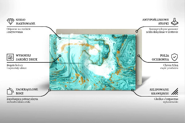 Glas Ceranfeldabdeckung Blaue Abstraktion