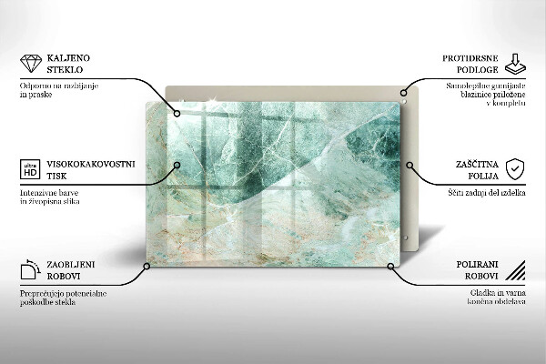 Glas Herdabdeckplatte Steinstruktur