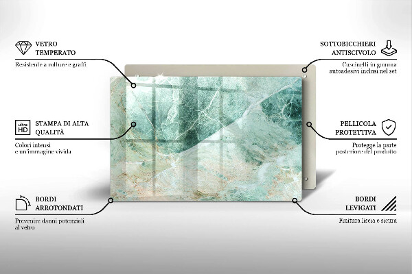 Glas Herdabdeckplatte Steinstruktur