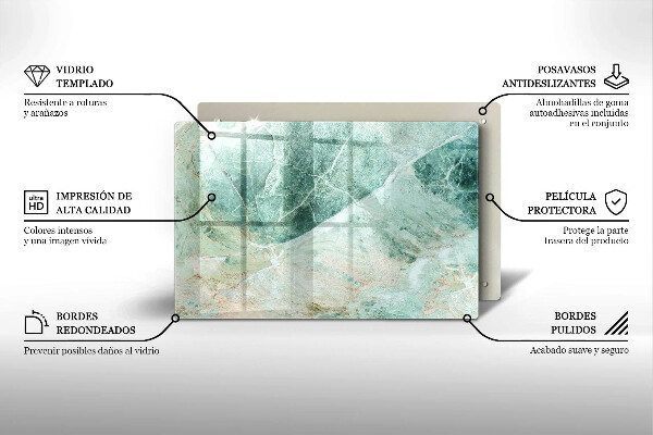 Glas Herdabdeckplatte Steinstruktur