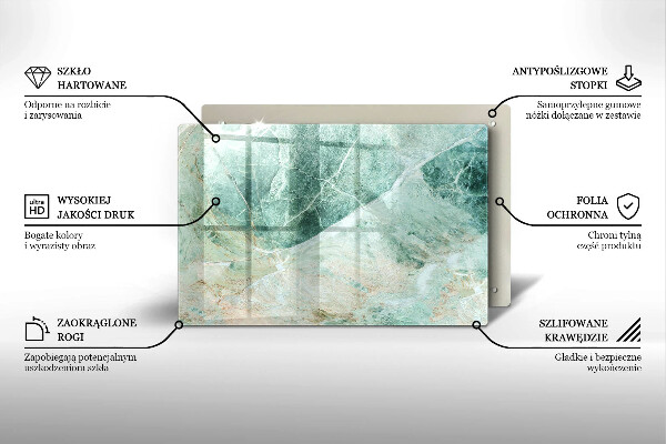 Glas Herdabdeckplatte Steinstruktur
