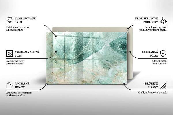 Glas Herdabdeckplatte Steinstruktur