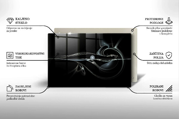 Glas Herdabdeckplatte Moderne Abstraktion