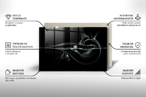 Glas Herdabdeckplatte Moderne Abstraktion