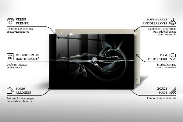 Glas Herdabdeckplatte Moderne Abstraktion