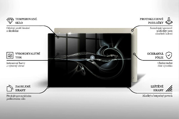 Glas Herdabdeckplatte Moderne Abstraktion