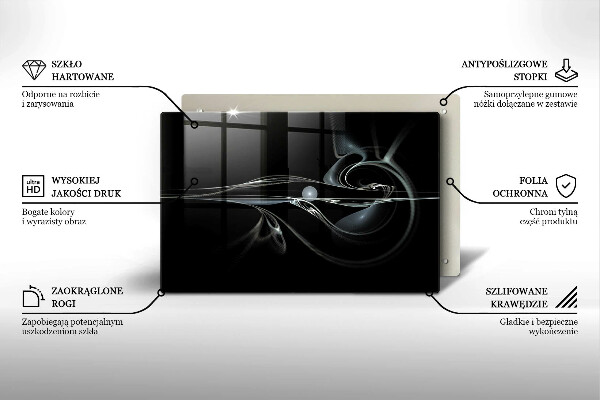 Glas Herdabdeckplatte Moderne Abstraktion