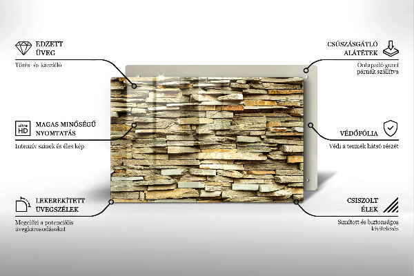 Glas Herdabdeckplatte Dekorative Steine