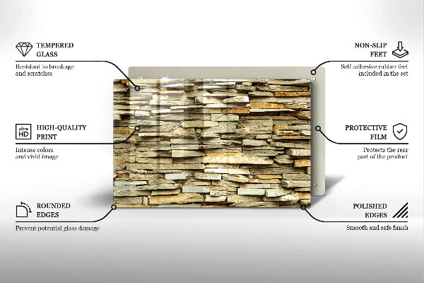 Glas Herdabdeckplatte Dekorative Steine