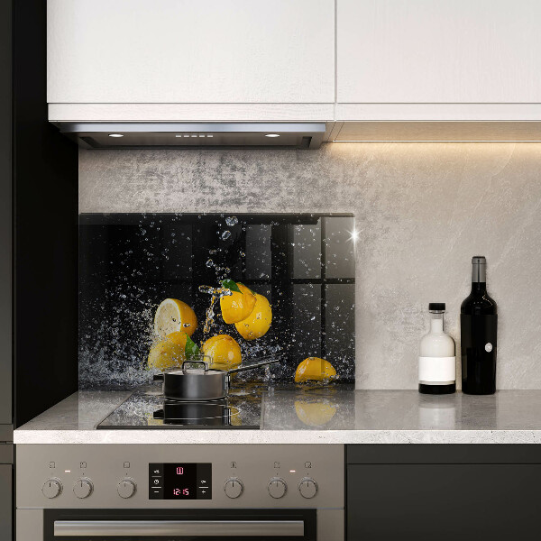 Glas Herdabdeckplatte Saftige Zitronenfrucht