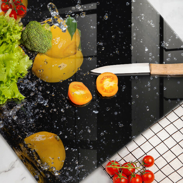 Glas Herdabdeckplatte Saftige Zitronenfrucht