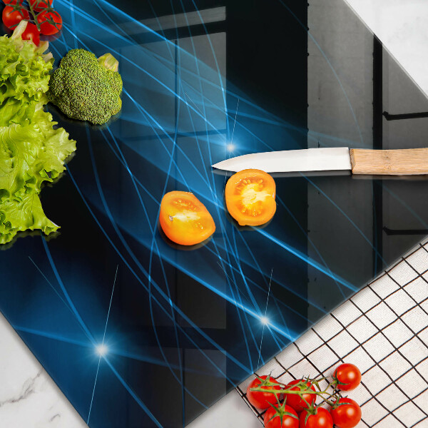 Glas Herdabdeckplatte Abstrakter blauer Rauch