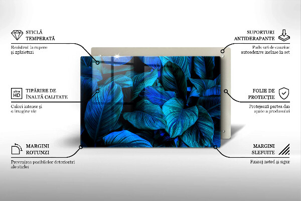 Glas Ceranfeldabdeckung Blätter der Dschungelvegetation