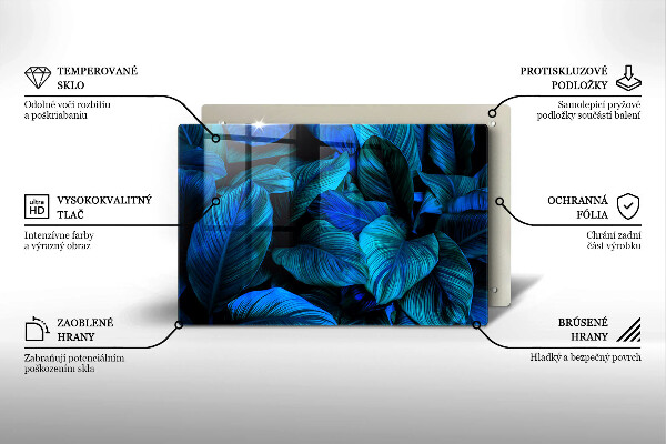 Glas Ceranfeldabdeckung Blätter der Dschungelvegetation