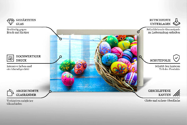 Glas Ceranfeldabdeckung Ostereier Ostereier