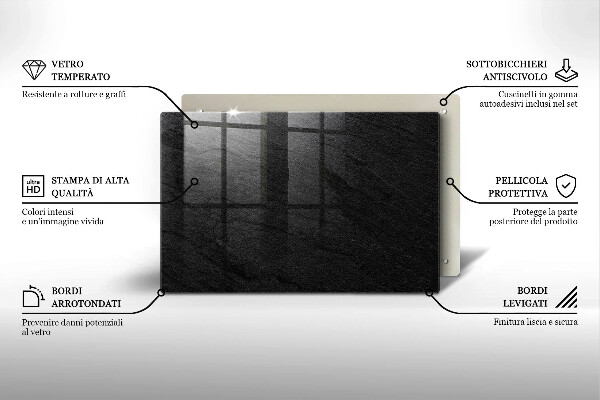 Glas Ceranfeldabdeckung Steinstruktur