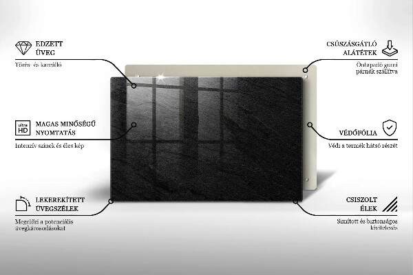 Glas Ceranfeldabdeckung Steinstruktur