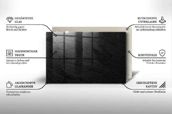 Glas Ceranfeldabdeckung Steinstruktur