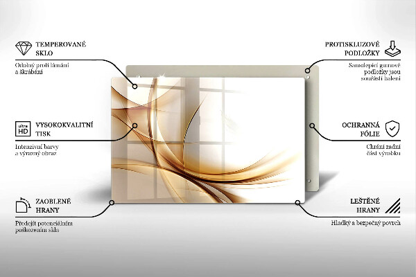 Glas Herdabdeckplatte Abstrakte Formen