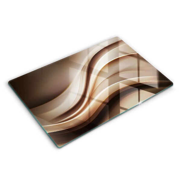 Glas Herdabdeckplatte Abstraktion sanfte Linien