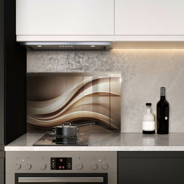 Glas Herdabdeckplatte Abstraktion sanfte Linien